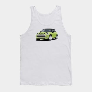 Car sport  mini retro green lime Tank Top